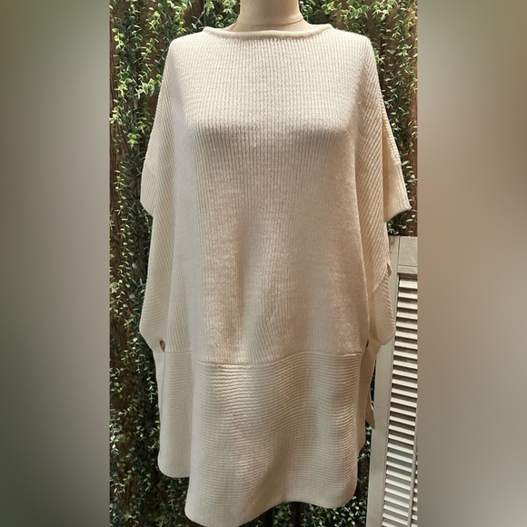 LOFT Sweaters - LOFT Elegant Cream Women's Poncho Sweater NWOT